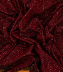 Maroon Orissa Cotton Saree With Tie & Dye Stripes