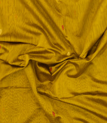 Mustard Handloom Maheswari Silk Cotton Saree With Buttas-SC4130