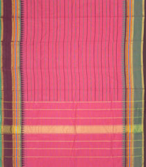 Dusty Peach Woven Chettinad Cotton Saree With Beldari Stripes-CN1791