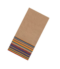 Beige Handwoven Bengal Cotton Saree With Contrast Border-BG1470