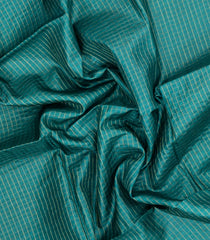 Cyan Woven Tussar Silk Saree With Checks & Dotted Motifs-TU3572