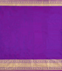 Navy Blue Handloom Kanchipuram Silk Saree With Zari Checks & Buttas-KA16304