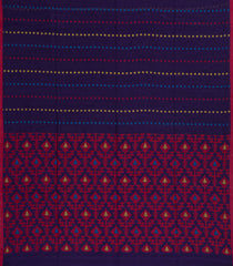 Purple Handloom Bengal Cotton Saree With Floral Motifs-BG1964