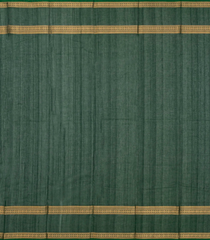 Dark Green Handloom Kanchi Cotton Saree With Kamalam Buttas-KC1759