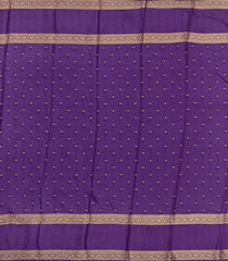 Orange Woven Blended Viscose Saree With Floral Zari Motifs-BL6106