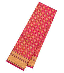 Pink Handloom Kanchipuram Silk Saree With Kamalam Motifs-KA15289