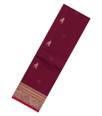 Crimson Handloom Kanchi Cotton Saree With Buttas-KC1809