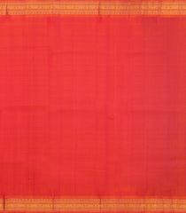 Purple Handloom Korvai Kanchipuram Silk Saree With Orange Border-KA14007