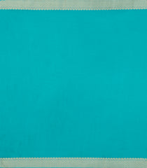 Turquoise Woven Mysore Silk Saree With Crepe Brocade-MS3345