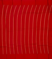 Red Handloom Banarasi Silk Saree With Floral Buttas-BE1469