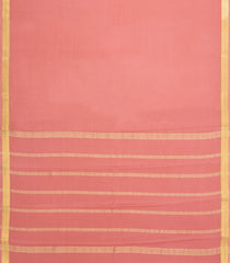 Peach Woven Mysore Silk Saree With Zari Border-MS3651