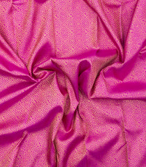 Pink Handloom Kanchipuram Silk Saree With Floral Zari Motifs-KA15842