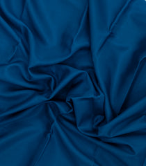 Cyan Woven Mysore Silk Saree With Contrast Zari Border-MS3621