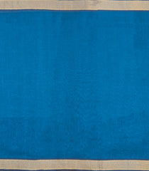 Blue Handloom 9 Yards Silk Cotton Saree With Contrast Border-SC4694