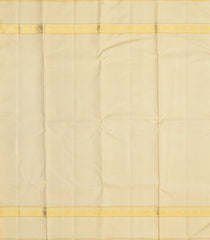 Maroon Handloom Korvai Kanchipuram Silk Saree With Checks & Cream Border-KA12470