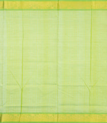 Green Handloom Silk Cotton Saree With Checks & Buttas-SC4738