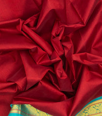 Crimson Handloom 9 Yards Korvai Silk Cotton Saree With Contrast Border-SC3752