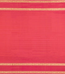 Peach Handloom Kanchipuram Silk Saree With Zari Checks-KA16150