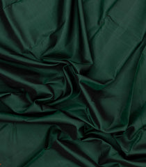 Bottle Green Handloom Korvai Kanchipuram Silk Saree With Contrast Checked Border-KA16716