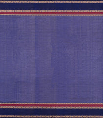 Blue Handloom Silk Cotton Saree With Checks-SC4288