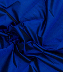 Blue Handloom Silk Cotton Saree With Stripes & Contrast Border-SC4710