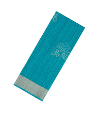 Cyan Woven Synthetics Dola Silk Saree With Zari Border-BL5256