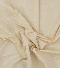 Off White Handloom Kerala Cotton Saree With Zari Border-KEC1022