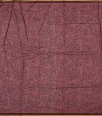 Peach Printed Art Chanderi Cotton Saree With Zari Border-SY0470