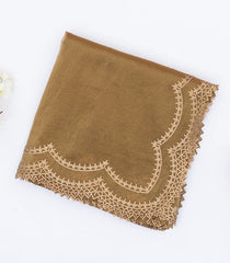 Gold Blended Tissue Saree With Embroidered Motifs