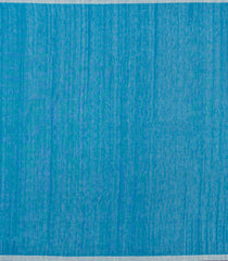 Sky Blue Woven Bengal Cotton Saree With Fish Buttas-BG1650