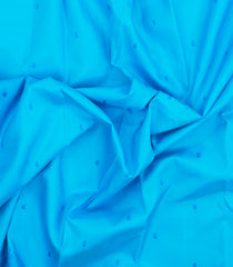 Turquoise Handloom Kanchipuram Silk Saree With Buttas-KA15010