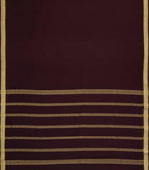 Dark Maroon Woven Mysore Silk Saree With Zari Border-MS3337