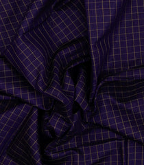 Dark Purple Woven Tussar Silk Saree With Checks-TU3514
