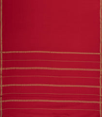 Red Woven Mysore Silk Saree With Pure Zari Border -MS3274