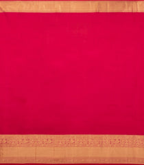 Red Handloom Kanchipuram Silk Saree With Dotted Motifs-KA14774