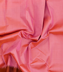 Peach Handloom Korvai Kanchipuram Rising Border Silk Saree-KA15410