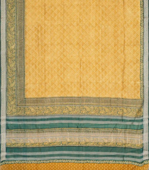 Yellow Woven Chanderi Cotton Saree With Printed Floral Motifs-CC1267