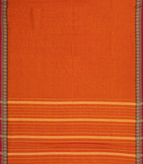 Orange Woven Chirala Cotton Saree With Floral Border-CR1424