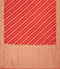 Red Woven Blended Georgette Saree With Diagonal Floral Motifs-EN1902
