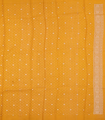 Mustard Woven Pure Organza Silk Saree With Zari Buttas-KS1118