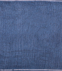 Indigo Printed Chanderi Cotton Saree With Bird Motifs & Sequin Work-CC1434