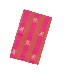 Dark & Dusty Peach Woven Blended Viscose Saree With Stripes & Bird Buttas-BL4985