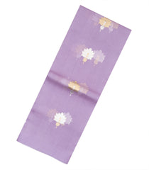 Lavender Handloom Banarasi Organza Silk Saree With Meena Floral Motifs-BE1390