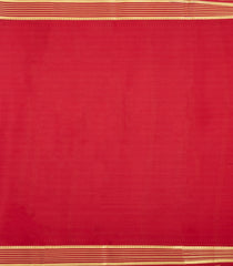 Dark Magenta Woven Mysore Silk Saree With Contrast Zari Border-MS3814