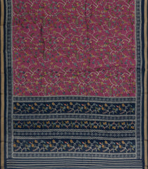 Chesnutt Pink Printed Chanderi Cotton Saree With Zari Border-BL5481
