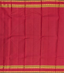 Purple Handloom Korvai Kanchipuram Silk Saree With Crimson Border-KA12854