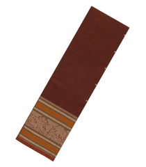 Maroon Handloom Kanchi Cotton Saree With Zari Buttas-KC1690