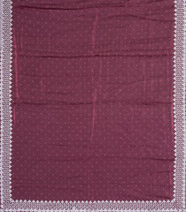Maroon Woven Satin Silk Saree With Stone Work Embroidery -EN2116
