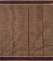 Dark Brown Woven Pure Silk Saree With Zari Checks-EC2605