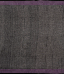 Black Handloom Bengal Cotton Saree With Stripes-BG1838